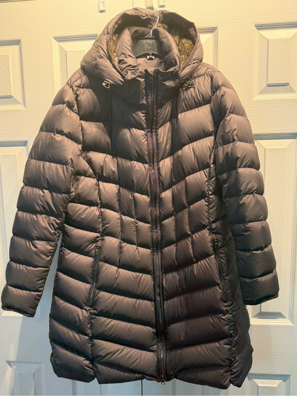 NWOT Athleta Removable Hooded Puffer Parka Coat in Luxurious Soft Brown 1X